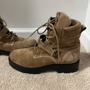 All Saints Paulina Suede Buckle Boots
